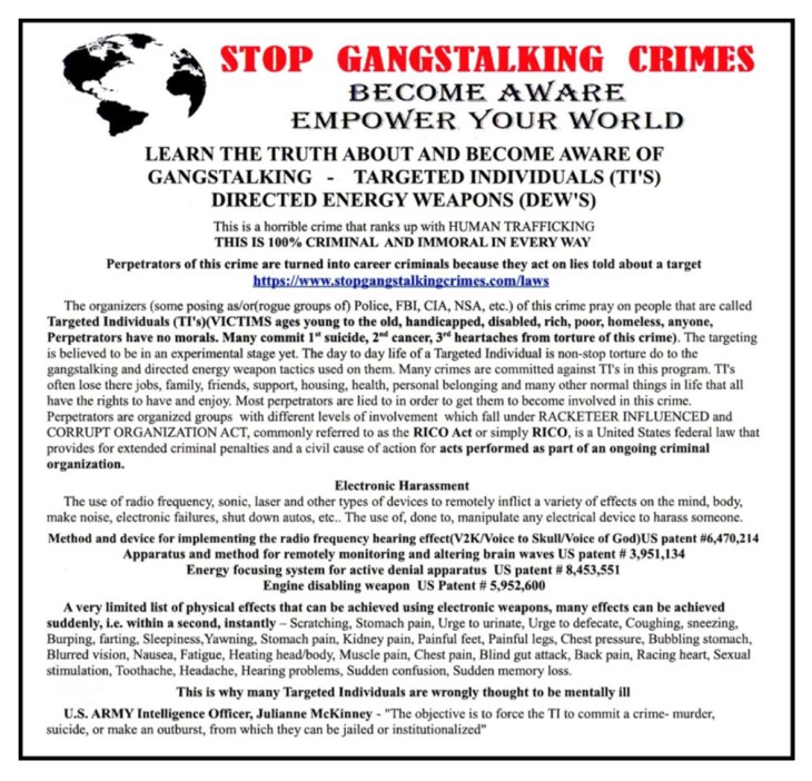 stop gangstalking